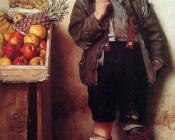 Eyeing the Fruit Stand - 约翰·乔治·布朗